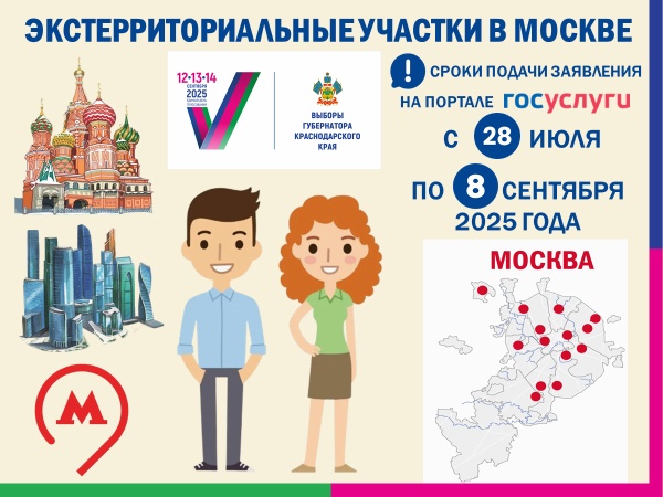 В целях создания дополнительных условий для реализации избирательных прав кубанцев на выборах Губернатора Краснодарского края в Москве будут открыты 14 экстерриториальных избирательных участков