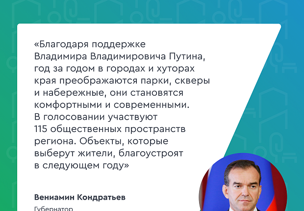 Идёт онлайн-голосование по федеральному проекту «Формирование комфортной городской среды» (ФКГС)