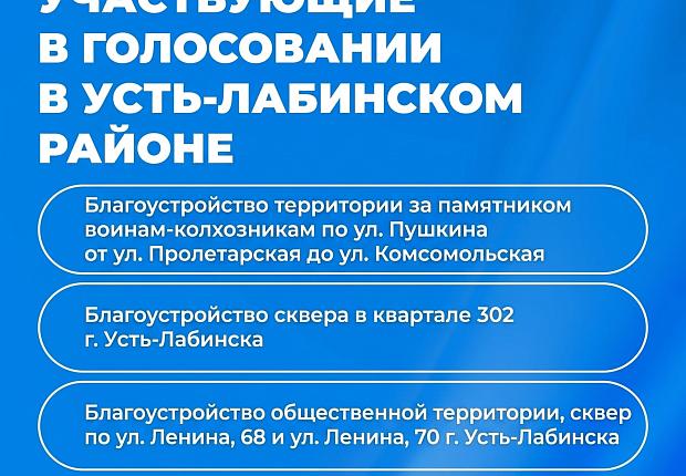   Стартовало всероссийское онлайн-голосование за объекты благоустройства