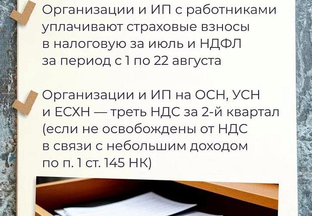 Последний месяц лета - оптимальное время для отпуска предпринимателей, если только бизнес не в сфере туризма